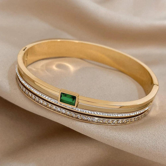 LuxeGem - Elegant Wide e Bracelet