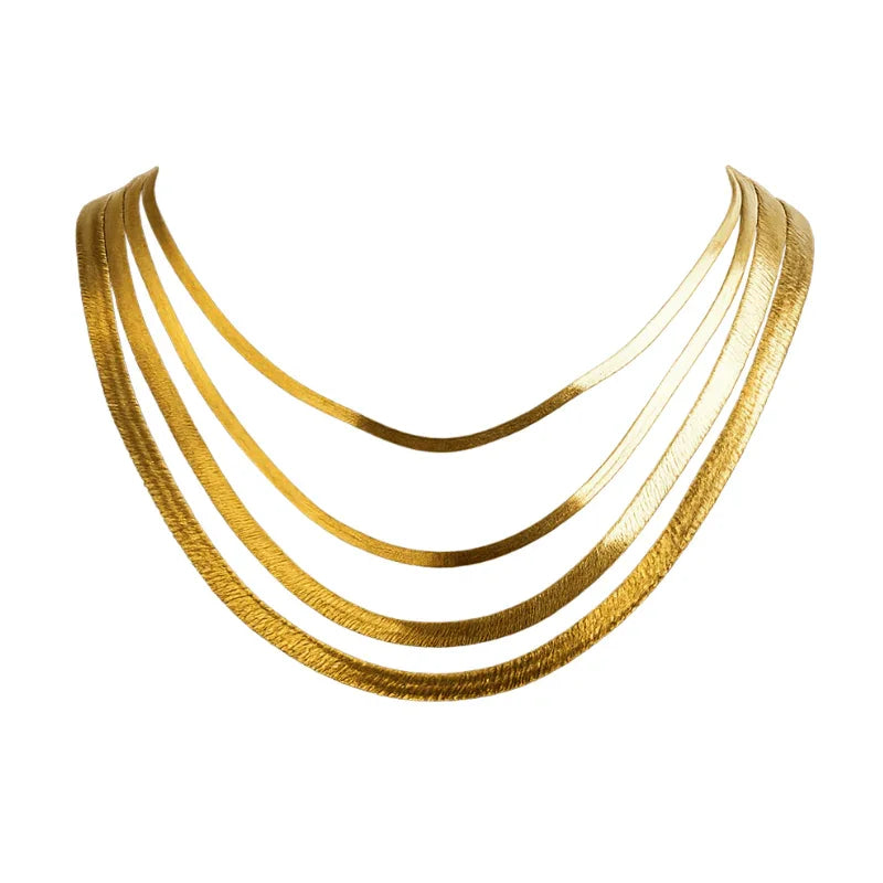 Snake – Classic Necklace in Gold or Silver Stainless Steel