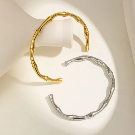 Liora Cuff - Sleek Stainless Steel Bangle