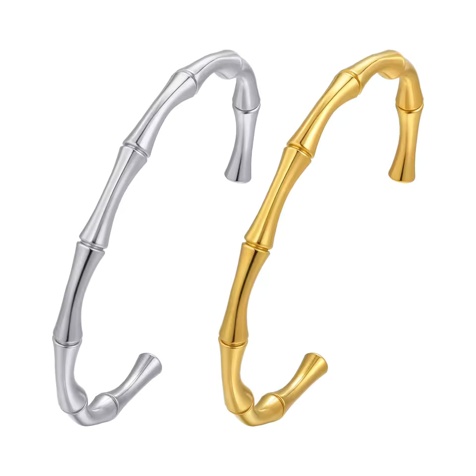 Liora Cuff - Sleek Stainless Steel Bangle