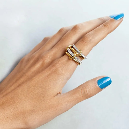 Valence - Two-tone copper ring with premium finish